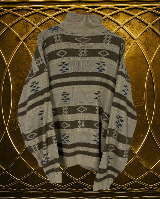 vintage etnik desenli kazak