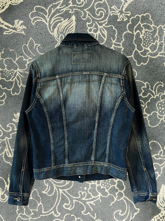 washed-out kot y2k trucker ceket