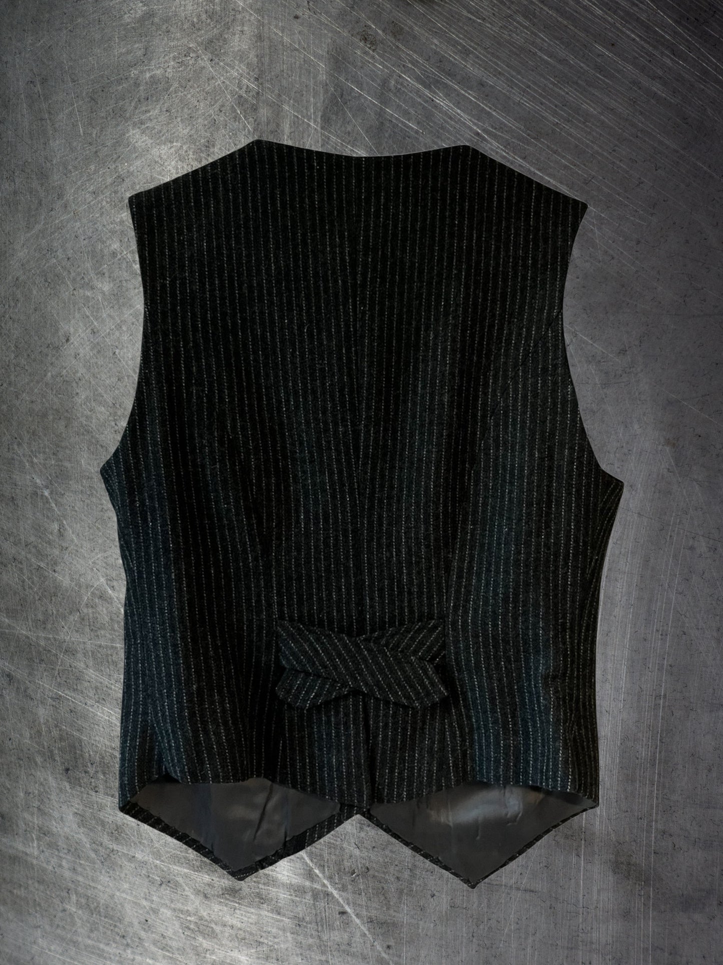 y2k antrasit çizgili yelek