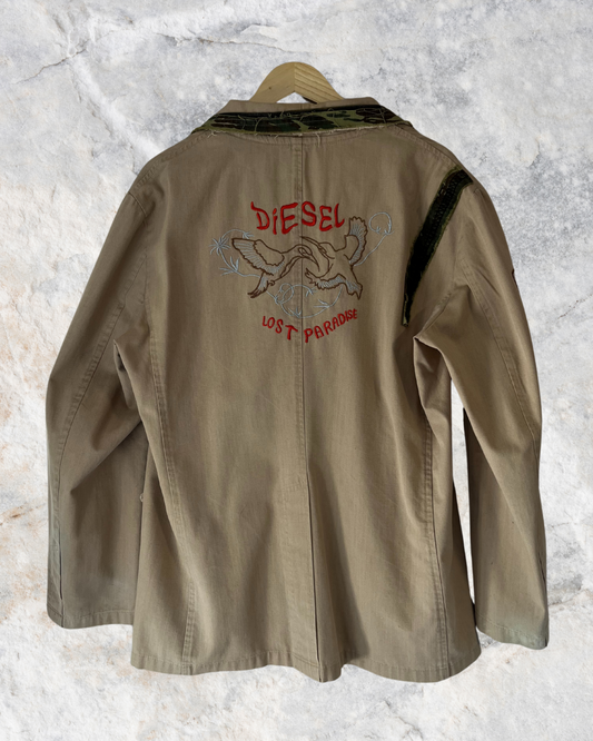vintage diesel y2k askeri ceket