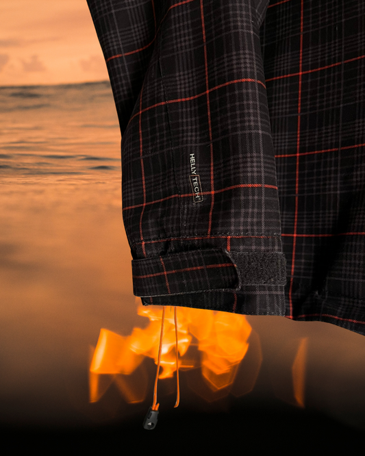 vintage helly hansen turuncu ekoseli mevsimlik mont