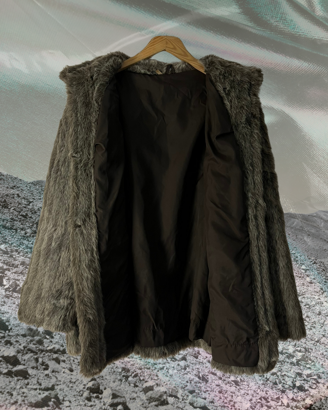 vintage peluş mont