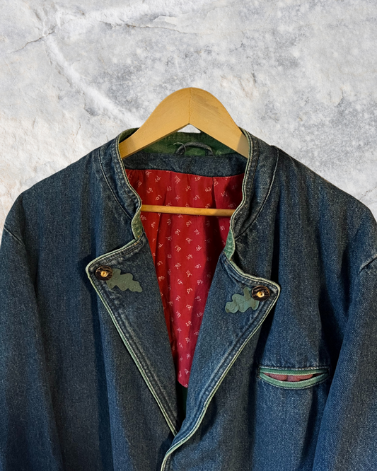 vintage bavyera oversize denim ceket