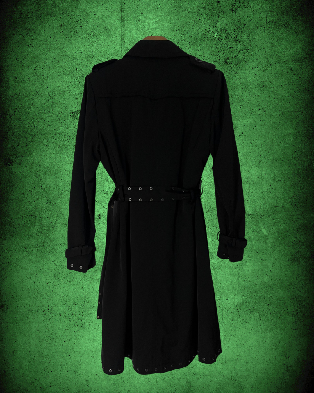 vintage matrix miss alabama siyah trençkot