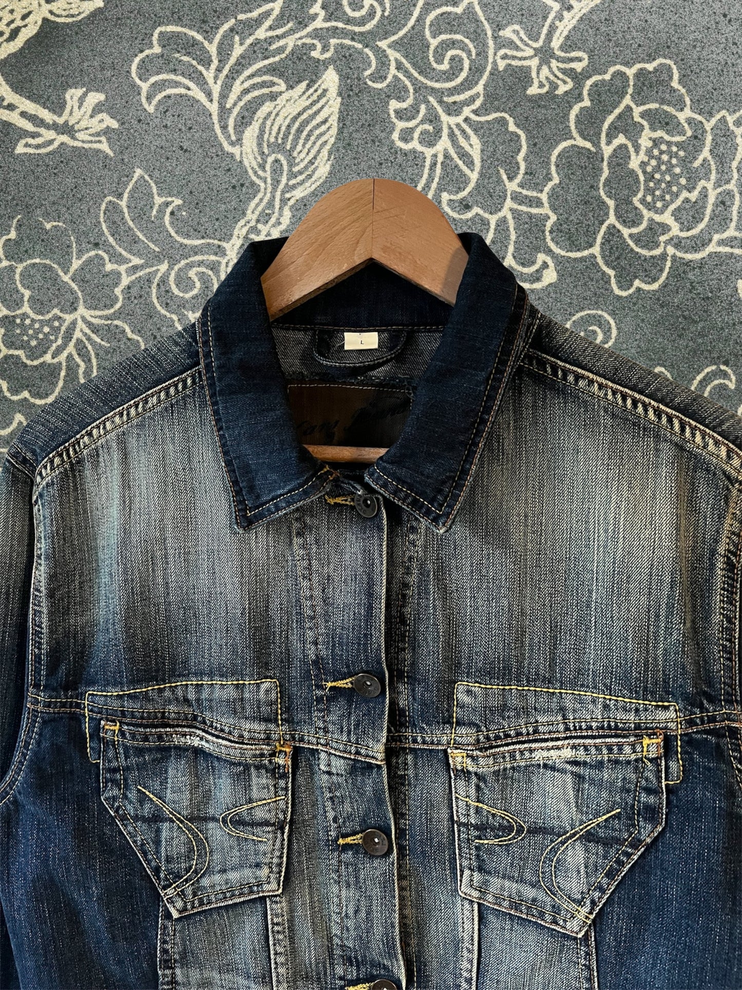 washed-out kot y2k trucker ceket