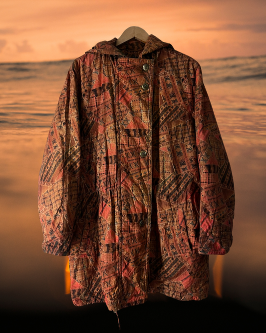vintage etnik desenli bohem mont