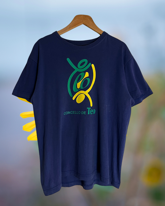 vintage escolas deportivas blue t-shirt