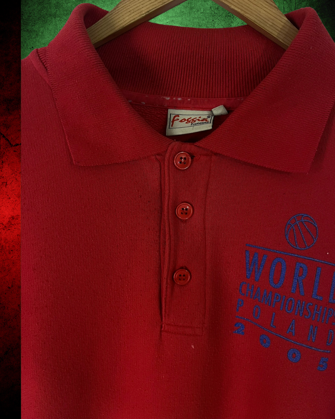 vintage hollanda polo yakalı sweatshirt