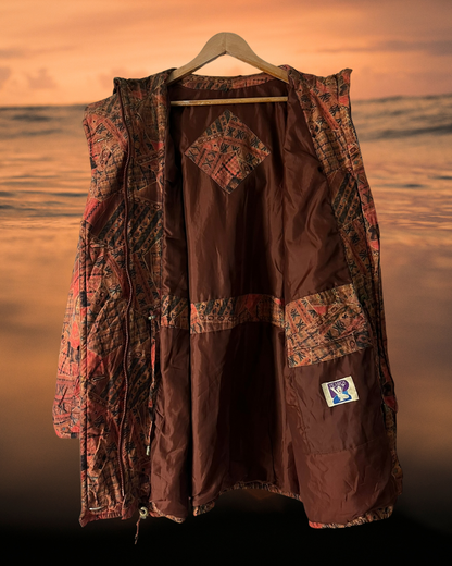 vintage etnik desenli bohem mont