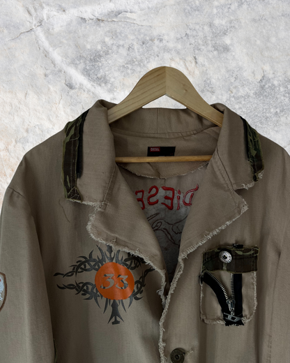 vintage diesel y2k askeri ceket