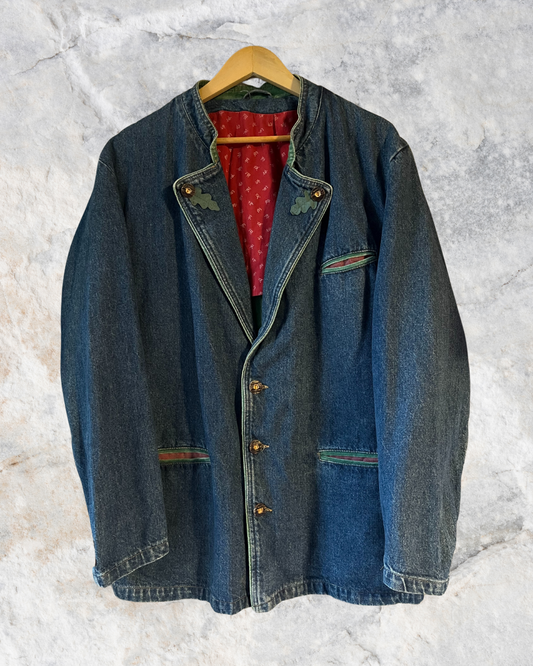 vintage bavyera oversize denim ceket