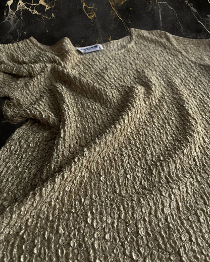 gold kırışık kumaş american tee