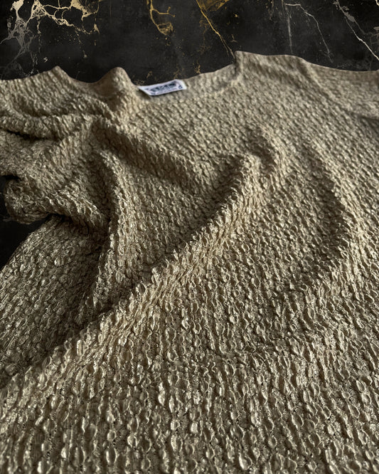 gold kırışık kumaş american tee