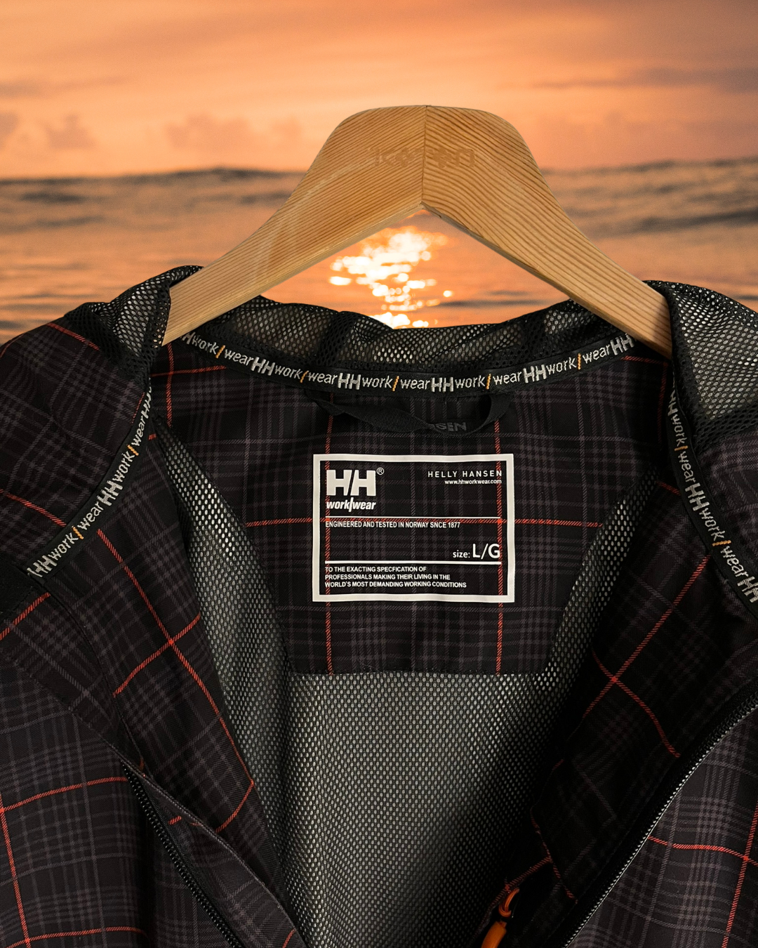 vintage helly hansen turuncu ekoseli mevsimlik mont