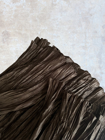 copenhagen kahverengi uzun kraşlı etek