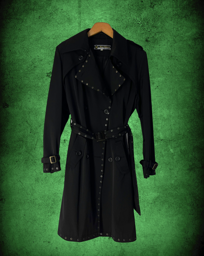 vintage matrix miss alabama siyah trençkot