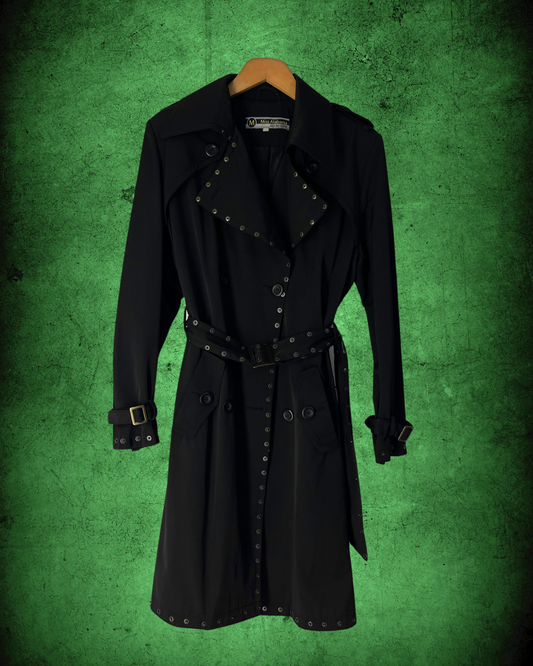 vintage matrix miss alabama siyah trençkot